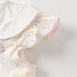 Dave&Bella Toddler Girls Summer Light Pink Floral Sleeveless Soft Cotton A-line Daily Dress