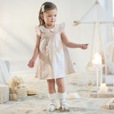 Dave&Bella Toddler Girls Summer Light Pink Floral Sleeveless Soft Cotton A-line Daily Dress