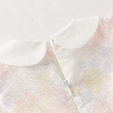Dave&Bella Toddler Girls Summer Light Pink Floral Sleeveless Soft Cotton A-line Daily Dress