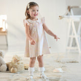 Dave&Bella Toddler Girls Summer Light Pink Floral Sleeveless Soft Cotton A-line Daily Dress