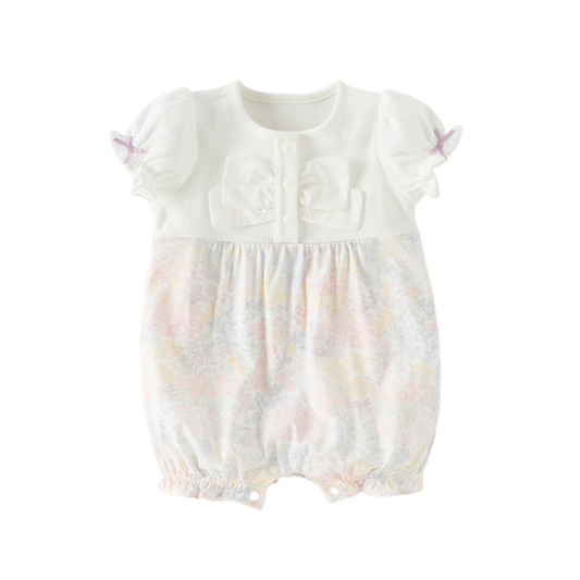Dave&Bella Baby Girls Summer Adorable Floral Print Comfortable Indoor Rompers