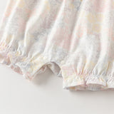 Dave&Bella Baby Girls Summer Adorable Floral Print Comfortable Indoor Rompers