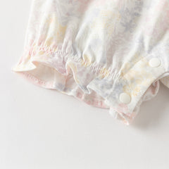 Dave&Bella Baby Girls Summer Adorable Floral Print Comfortable Indoor Rompers