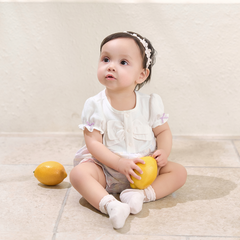 Dave&Bella Baby Girls Summer Adorable Floral Print Comfortable Indoor Rompers