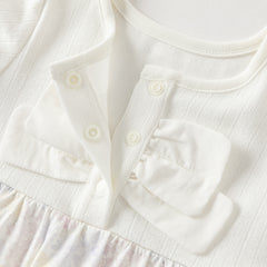 Dave&Bella Baby Girls Summer Adorable Floral Print Comfortable Indoor Rompers