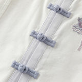 Dave&Bella Toddler Boys Summer Purple Chinese-style Turtle Comfortable Top Pant Suits
