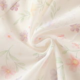 Dave&Bella Toddler Girls Summer Floral Chinese-style Flutter-sleeve Shining Mesh Dress