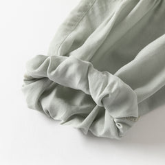 Dave&Bella Summer Toddler Girls Grey Green Comfortable Loose Jogger Pants