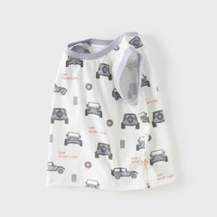 Dave&Bella Summer Toddler Boys Sleeveless Car Print Casual Comfortable Tank Tops