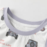 Dave&Bella Summer Toddler Boys Sleeveless Car Print Casual Comfortable Tank Tops