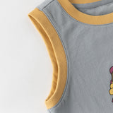 Dave&Bella Summer Toddler Boys Sleeveless Car Print Casual Comfortable Tank Tops