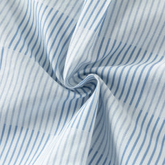 Dave&Bella Toddler Boys Summer Stylish Blue White Striped Formal Cotton Shirts