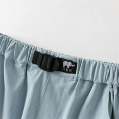 Dave&Bella Toddler Boys Summer Blue/Grey Outdoor Comfortable Straight-leg Wide Pants