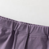 Dave&Bella Kids Boys Summer Purple/Apricot Short Sleeve Comfortable Sports Outfit Sets