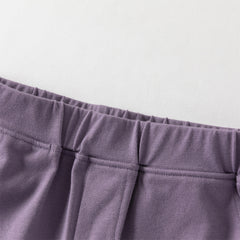 Dave&Bella Kids Boys Summer Purple/Apricot Short Sleeve Comfortable Sports Outfit Sets