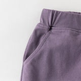 Dave&Bella Kids Boys Summer Purple/Apricot Short Sleeve Comfortable Sports Outfit Sets