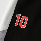 Dave&Bella Toddler Boys Summer Red/Black Polo Collar Outdoor Sports Outfit Sets