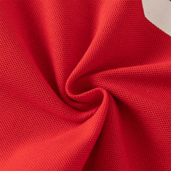 Dave&Bella Toddler Boys Summer Red/Black Polo Collar Outdoor Sports Outfit Sets