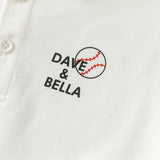 Dave&Bella Toddler Boys Summer Casual White Short Sleeve Breathable College-style Polos