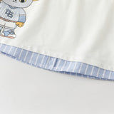 Dave&Bella Toddler Boys Summer Casual White Short Sleeve Breathable College-style Polos