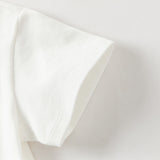 Dave&Bella Toddler Boys Summer Casual White Short Sleeve Breathable College-style Polos