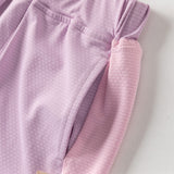 Dave&Bella Toddler Girls/Boys Summer Purple Pink/Blue Cartoon Print Sports Outfit Sets