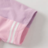 Dave&Bella Toddler Girls/Boys Summer Purple Pink/Blue Cartoon Print Sports Outfit Sets