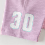 Dave&Bella Toddler Girls/Boys Summer Purple Pink/Blue Cartoon Print Sports Outfit Sets