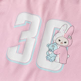 Dave&Bella Toddler Girls/Boys Summer Purple Pink/Blue Cartoon Print Sports Outfit Sets