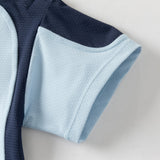 Dave&Bella Summer Kids Boys White/Blue Casual Short Sleeve Stretchable T-shirts