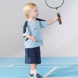 Dave&Bella Summer Kids Boys White/Blue Casual Short Sleeve Stretchable T-shirts