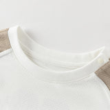 Dave&Bella Summer Kids Boys White/Blue Casual Short Sleeve Stretchable T-shirts