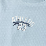 Dave&Bella Summer Kids Boys White/Blue Casual Short Sleeve Stretchable T-shirts