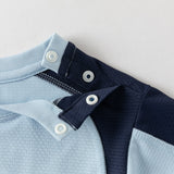 Dave&Bella Summer Kids Boys White/Blue Casual Short Sleeve Stretchable T-shirts