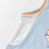 Dave&Bella Toddler Boys Summer Blue/White Sleeveless Outdoor Sports Tank Tops