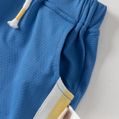 Dave&Bella Summer Kids Boys White/Red Stretchable Sleeveless Outdoor Soccer Outfit Sets