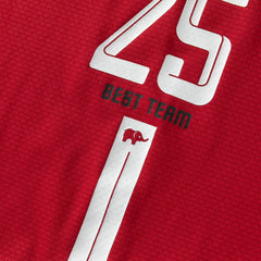 Dave&Bella Summer Kids Boys White/Red Stretchable Sleeveless Outdoor Soccer Outfit Sets