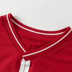 Dave&Bella Summer Kids Boys White/Red Stretchable Sleeveless Outdoor Soccer Outfit Sets