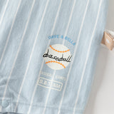 Dave&Bella Baby Boys Summer Sky Blue Short-sleeved Comfortable Cotton Indoor Rompers