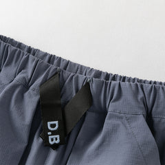 Dave&Bella Summer Kids Boys Grey Blue Comfortable Straight-leg Wide Pants