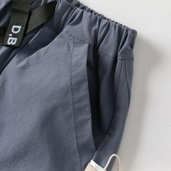 Dave&Bella Summer Kids Boys Grey Blue Comfortable Straight-leg Wide Pants