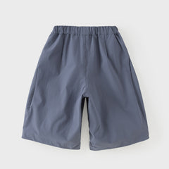 Dave&Bella Summer Kids Boys Grey Blue Comfortable Straight-leg Wide Pants