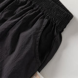 Dave&Bella Toddler Boys Summer Purple/Apricot Lightweight Loose Jogger Pants