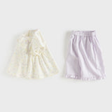 Dave&Bella Toddler Girls Summer Beige Butterfly Print Chinese-style Sleeveless Outfit Sets
