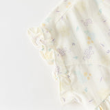 Dave&Bella Toddler Girls Summer Beige Butterfly Print Chinese-style Sleeveless Outfit Sets