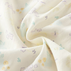 Dave&Bella Baby Girls Summer Beige Butterfly Print Soft Indoor Rompers