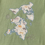 Dave&Bella Summer Toddler Boys Green Map Print Pure Cotton Top Short Sets