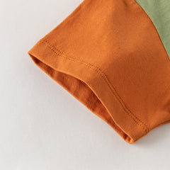 Dave&Bella Summer Toddler Boys Green Map Print Pure Cotton Top Short Sets