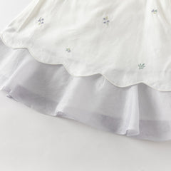 Dave&Bella Summer Toddler Girls White Chinese Style Party A-line Dress(wallet bag)