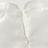 Dave&Bella Summer Toddler Girls White Chinese Style Party A-line Dress(wallet bag)